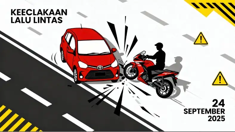 Kecelakaan Lalu Lintas Di Perlimaan Desa Tompaso, Dua Pelajar Jadi Korban